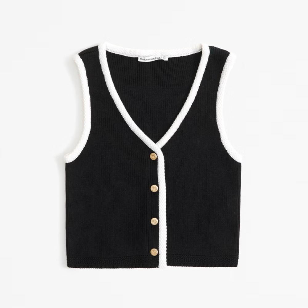 A&F Mara Button-Up Sweater Vest